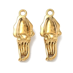 Jellyfish Подвески из нержавеющей стали 304, реальный 18 k позолоченный, ионное покрытие (ip), медуза, 24x10x6 мм, отверстие : 1.8 мм