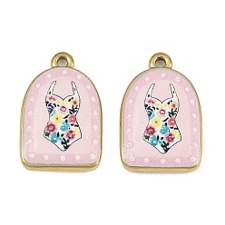 Clothes Pendentifs imprimés en acier inoxydable émaillé, arche avec des breloques de vêtements, placage ionique (ip), réel 304 k plaqué or, vêtements, 18mm, Trou: 23x15x3.5mm