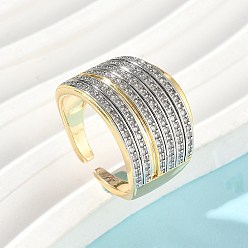 Настоящее золото 18K Латунные микро проложить кубического циркония кольца, двухцветное крестообразное кольцо, реальный 18 k позолоченный, 16 мм, регулируемый