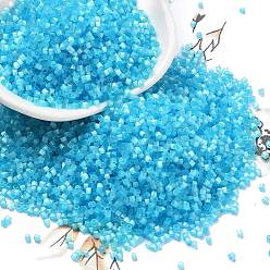 Темно-Голубой Имитация кошачьего глаза стеклянные бусины, окрашенные, цилиндр, глубокое синее небо, 1.6x1.3 мм, отверстие : 0.8 мм, Около 60000 шт / фунт