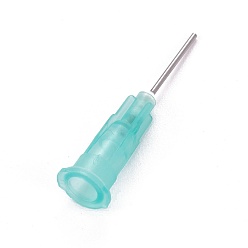 Pale Turquoise Plastic Fluid Precision Blunt Needle Dispense Tips, Pale Turquoise, 7.5x6.5x30.5mm, Inner Diameter: 4mm, Pin: 0.8mm