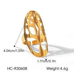 Tree of Life 304 открытые кольца манжеты из нержавеющей стали, золотые, древо жизни, размер США 7 1/2 (17.7 мм)
