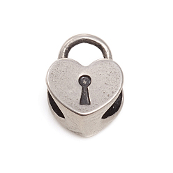 Antique Silver 304 Stainless Steel Tube Bails, Loop Bails, Heart, Antique Silver, 14x11x7.5mm, Hole: 5mm, Inner Diameter: 9.5x5mm