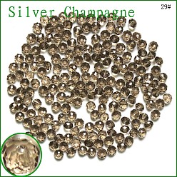 Цвет Древесины Имитация Австрийские кристаллические шарики, класс AAA, граненые, рондель, деревесиные, 4x3 мм, отверстие : 0.7~0.9 мм