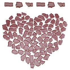 Кокосово-Коричневый Мозаика из керамогранита, мозаика неправильной формы, для поделок из мозаики своими руками, рамки для картин и многое другое, кокосового коричневый, 5~30x5~20x4 мм, Около 77 шт / 200 г, 200 г / мешок