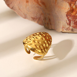 Oval Океанская тематика 304 открытые манжеты из нержавеющей стали для женщин, золотые, овальные, 30.5x21.5 мм, внутренний диаметр: регулируемый