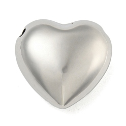 Платинированный Латунные подвески, без кадмия, без никеля и без свинца, сердце, Реальная платина, 24.5x26x13 мм, отверстие : 2.2 мм