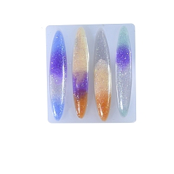 Oval Силиконовые формы для заколок для волос своими руками, формы для литья смолы, для уф-смолы, изготовление ювелирных изделий из эпоксидной смолы, белые, овальные, 70x63x6.5 мм, внутренний диаметр: 63 мм