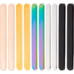 (52) Непрозрачная лаванда 10 шт. 5 цвета 304 заготовки плоских колец из нержавеющей стали, нахождение заготовок для штамповки перстней, разноцветные, 52x5x1.5 мм, 2 шт / цвет