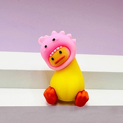 Бледно-Розовый Пластиковые подвески из пвх, прелести утки, розовый жемчуг, 50x25 мм