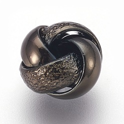 Gunmetal Brass Beads, Flower, Gunmetal, 9x5.5mm, Hole: 2mm