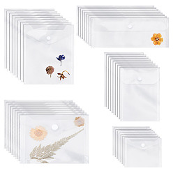 Прозрачный 40шт 5 стили прозрачные пластиковые конверты папки, папка с файлами документов, для школьного домашнего офиса, прямоугольные, прозрачные, 100~210x130~240x0.5~0.7 мм, 8 шт / стиль