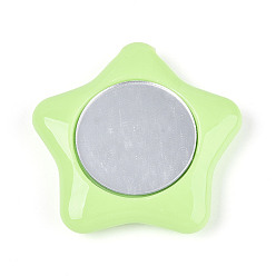 Зелено-Желтый Подвески из непрозрачного акрила и стекла, звезда, зеленый желтый, 52x54x11 мм, отверстие : 3.8 мм