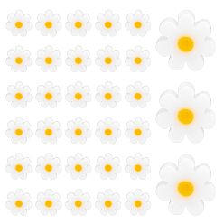 Оранжевый 160стеклянные бусины миллефиори ручной работы, цветок, оранжевые, 5.5~8x2.5 мм, отверстие : 1 мм