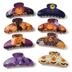 Couleur Mélangete Pinces à cheveux en PVC à griffes pour Halloween (femmes), lumineux, brillent dans le noir, formes mixtes, couleur mixte, 101x45x45mm