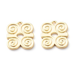 Настоящее золото 18K Латунные подвески, долговечный, adinkra символы dwennimmen, реальный 18 k позолоченный, 16x13x1.2 мм, отверстие : 1.6 мм