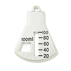 Античное Серебро Сплавочные подвески тибетского стиля, без свинца и без кадмия, формы стаканов, античное серебро, 27.5x19.5x1.5 мм, отверстие : 1.5 мм