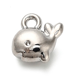 Платина Подвески из сплава , прелести кита, платина, 11.5x11x6 мм, отверстие : 1.6 мм