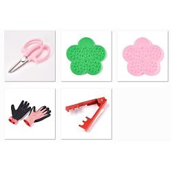 Mixed Color Tool sets, with Stainless Steel Floral Shears, Plastic Remove Thorns Tool, Cut Resistant Work Gloves and Iron Rose Removing Burrs Pliers, Mixed Color, 179x165x14.5x97mm