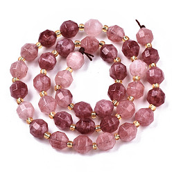 Indian Red Natural Dolomite Beads Strands, Faceted, Dyed, Round, Indian Red, 8x8mm, Hole: 1.2mm, about 33pcs/strand, 15.16 inch~15.35 inch(38.5cm~39cm)