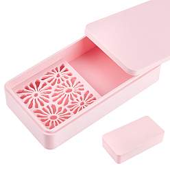 Pink Ящик для хранения порошка для извлечения пластиковых деталей из формы, глиняный инструмент, прямоугольные, розовые, 17x9x3.85 см