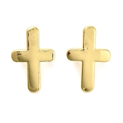 Настоящее золото 18K Медные подвески-слайдеры, крестик, стойки покрытие, долговечный, без свинца и без кадмия, реальный 18 k позолоченный, 29.5x19.5x12 мм, отверстие : 9x11 мм