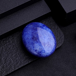 Синий Драгоценный Камень Синтетический голубой авантюрин скульптура витрина украшения, для украшения стола в домашнем офисе. овальный, 45x35 мм