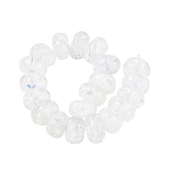 Прозрачный Бусы лэмпворк ручной работы, рондель, прозрачные, 11.5~12.5x7 мм, отверстие : 2.5 мм, около 20 шт / нитка, 5.51~6'' (14~15 см)