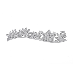 Matte Platinum Color Christmas Snowflake Carbon Steel Cutting Dies Stencils, for DIY Scrapbooking/Photo Album, Decorative Embossing DIY Paper Card, Matte Platinum Color, 12x130x1mm
