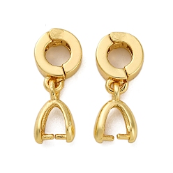 Настоящее золото 18K Стойка покрытие латунные звенья штифты скобы, за половину пробурено бисера, долговечный, без кадмия и без свинца, реальный 18 k позолоченный, 19.5 мм, отверстие : 4.5 мм