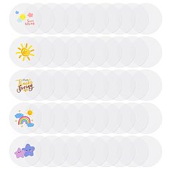 Clear 50Pcs Acrylic Sheets, Flat Round, Clear, 100x0.7mm