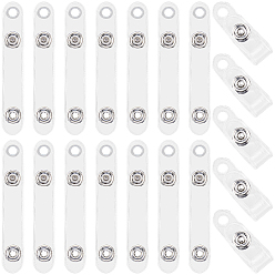 Oval 50шт. ПВХ ремешок для держателя бейджа, с железной застежкой и ушком, овальные, 74x12x2.5 мм