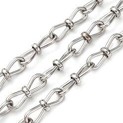 Нержавеющая Сталь Цвет 304 бесконечнозвенные цепи из нержавеющей стали, несварные, цвет нержавеющей стали, 19x6x5 мм