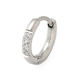 Нержавеющая Сталь Цвет 316 серьги-кольца из нержавеющей стали с микропаве из прозрачного кубического циркония для фиксации хряща, кольцо, цвет нержавеющей стали, внутренний диаметр: 6 мм