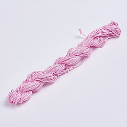 Hot Pink Nylon Thread, Nylon Jewelry Cord for Custom Woven Bracelets Making, Hot Pink, 2mm, about 13.12 yards(12m)/bundle, 10bundles/bag, about 131.23 yards(120m)/bag
