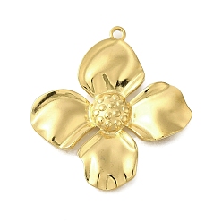 Золотой 304 подвески из нержавеющей стали, цветочный шарм, золотые, 42x39x3.5 мм, отверстие : 2.5 мм