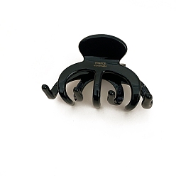 Черный Заколки для волос с когтями из ацетата целлюлозы (смола), осьминог, заколка для волос для женщин и девочек, чёрные, 99x60 мм