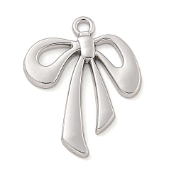 Платина Стойки подвески обшивки сплава, бантом прелести, платина, 33x26x2 мм, отверстие : 2.5 мм