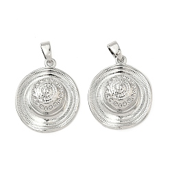 Платина Латунные подвески, без кадмия и без свинца, шляпа, платина, 20x17x5.5 мм, отверстие : 2.5x4.5 мм