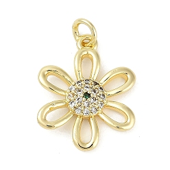 Настоящее золото 18K Стойка металлическая латунная микропрофилированная кубическая циркония подвески, без свинца и без кадмия, долговечный, , с целью перехода в кольце, реальный 18 k позолоченный, 20.5x16.5x3.5 мм