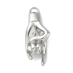 Нержавеющая Сталь Цвет 304 подвески из нержавеющей стали, рок-н-ролльное очарование, цвет нержавеющей стали, 28x10.5x6 мм, отверстие : 3 мм