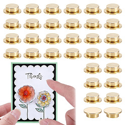 Golden Brass 3D Nail Art Rotary Bearing for Nail Art Designs, Flat Round, Golden, 10.5x4mm