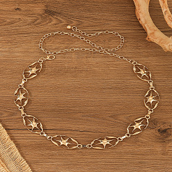 Золотой Ремни из сплава в этническом стиле с шестигранными звеньями для женщин, золотые, 1000 мм