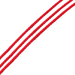 Оранжево-Красный Экологически чистые окрашенные круглые нейлоновые хлопковые шнуры с нитками, оранжево-красный, 1 мм, 20 ярдов / рулон