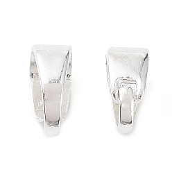 Посеребрённый Латунь оснастки на поруки, без кадмия и без свинца, 925 серебро покрытием, 7x5x3 мм