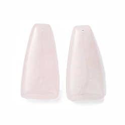 Розовый Кварц Природного розового кварца подвески, трапециевидные подвески, 39.5~40x20~20.5x8~8.5 мм, отверстие : 1.4 мм