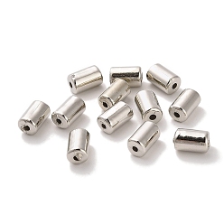 Платина CCB пластиковые шарики, колонка, платина, 7.3x4.2 мм, отверстие : 1.2 мм