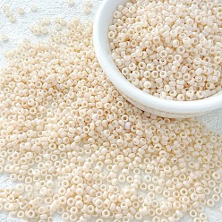 пшеница Стеклянный бисер непрозрачных цветов, рондель, цвет пшеницы, 3 мм, отверстие : 0.7 мм, о 500~600 шт / комплект