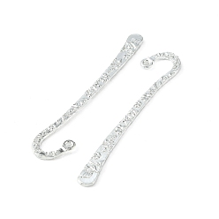 Silver Tibetan Style Alloy Bookmarks, Lead Free and Cadmium Free, Silver Color Plated, 79.5x15.5x2mm, Hole: 2mm