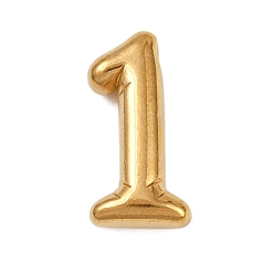 Number 304 подвески из нержавеющей стали, фигурные подвески, золотые, число 1, 20x10x5.5 мм, отверстие : 3x2 мм